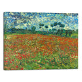 Wieco Art Poppy Field June 1890 Canvas Print of Vincent Van Gogh Wall Art Paintings Reproduction Field Pictures Artwork for Wall