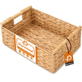 Panovox Wicker Basket, Large Basket for Gift Baskets Empty, 15.4x11x6.3in