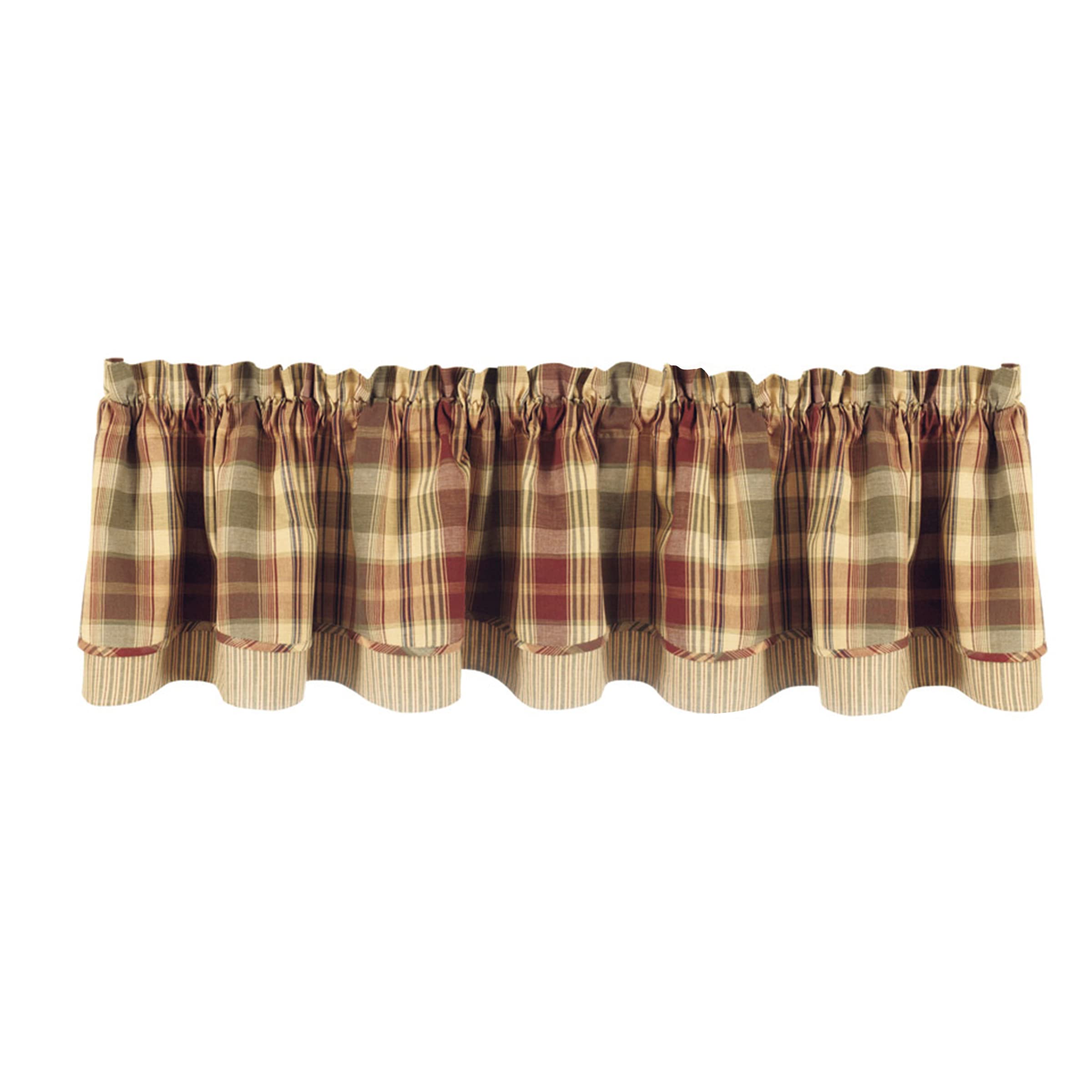 Park Designs Red Saffron Layer Valance 72L