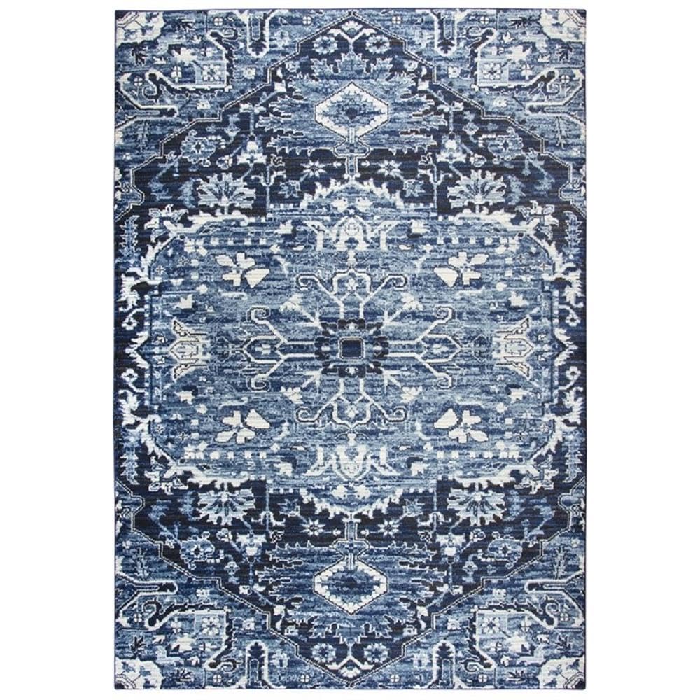 Rizzy Home Alora Decor Swagger 7'10" X 10'10" Medallion Lt. Blue/Medium Blue/Dk Blue Rug