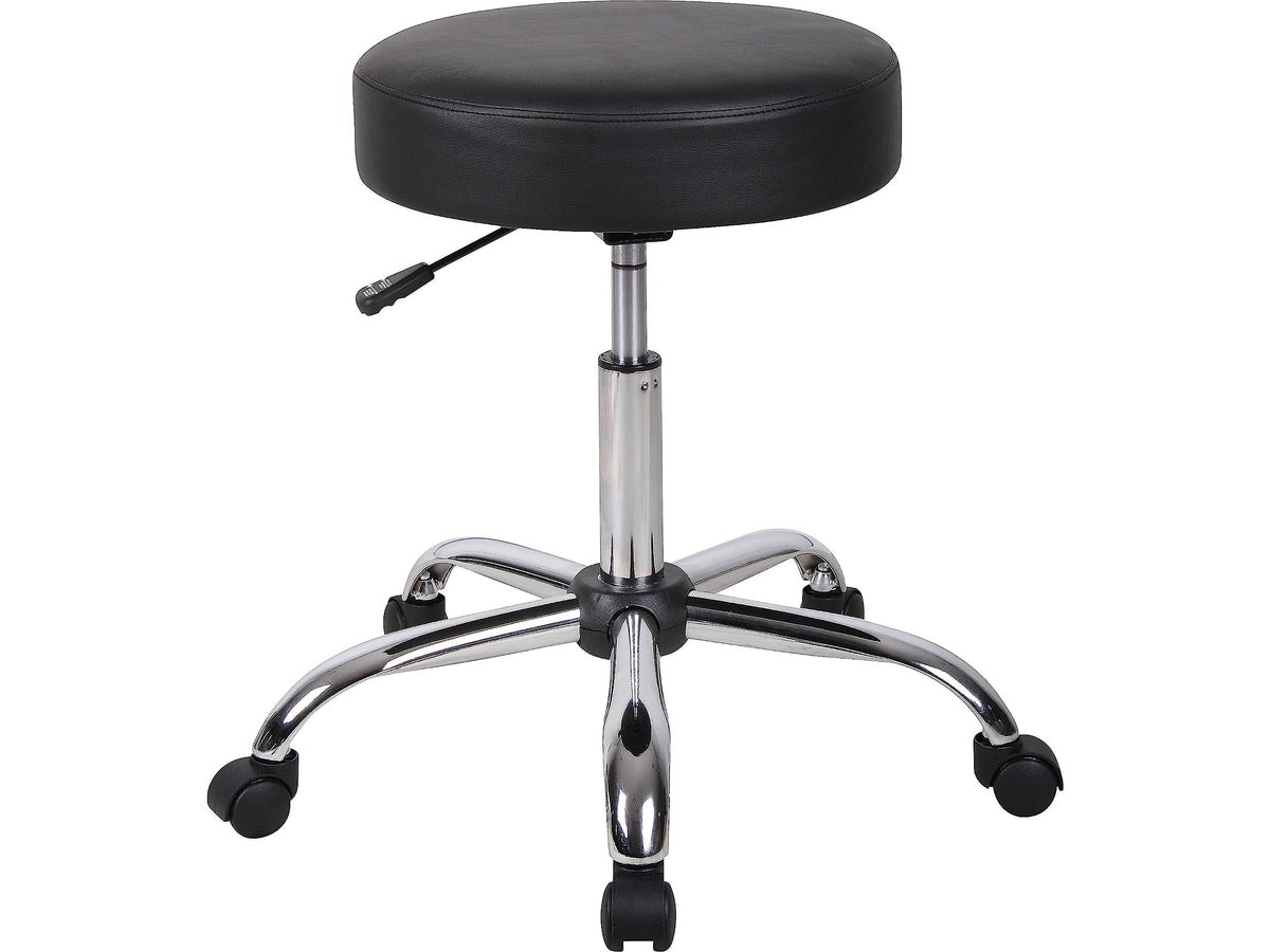 Boss Be Well Armless Medical Spa Professional Stool, Black (B240Bk)