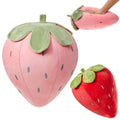 Juexica 2 Pcs Strawberry Pillow Fruit Plush Pillow 15.7 Inch 9.8 Inch Soft Kawaii Strawberry Bedroom Decor Aesthetic Cute Berry 