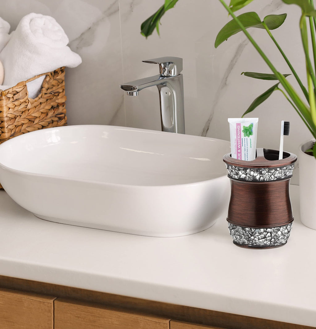 Popular Bath 715781 Elite, Tooth Brush Holder, Copper-Silver