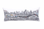HomeRoots Cream 35' White Houston Daylight Skyline Lumbar Decorative Pillow