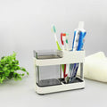 Dweezhet Multi Function Plastic Creative Slot Toothpaste,Toothbrush Storage Holder and Bathroom Space Saving Organizer Stand (Pa