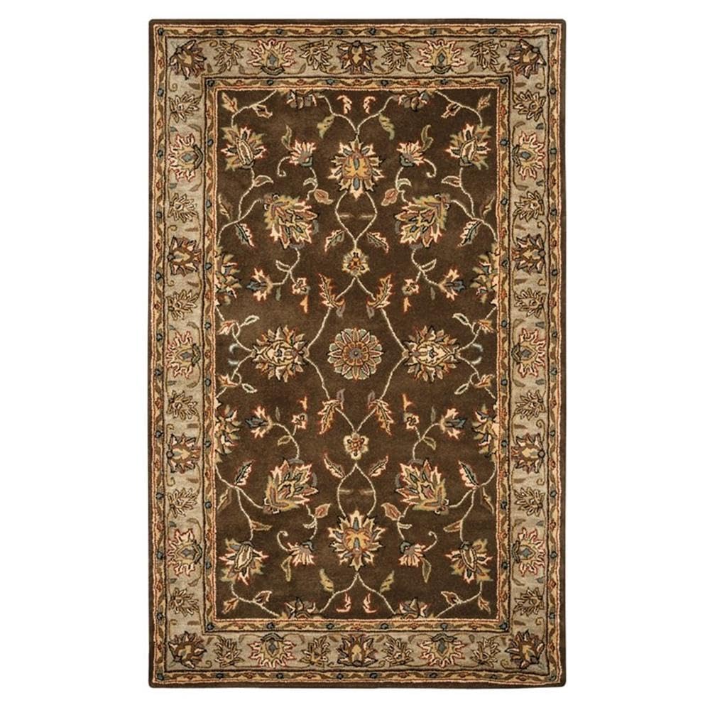 Sareena 9' X 12' Border Brown/Dk Taupe/Sage/Blue/Rust/Tan Hand-Tufted Area Rug