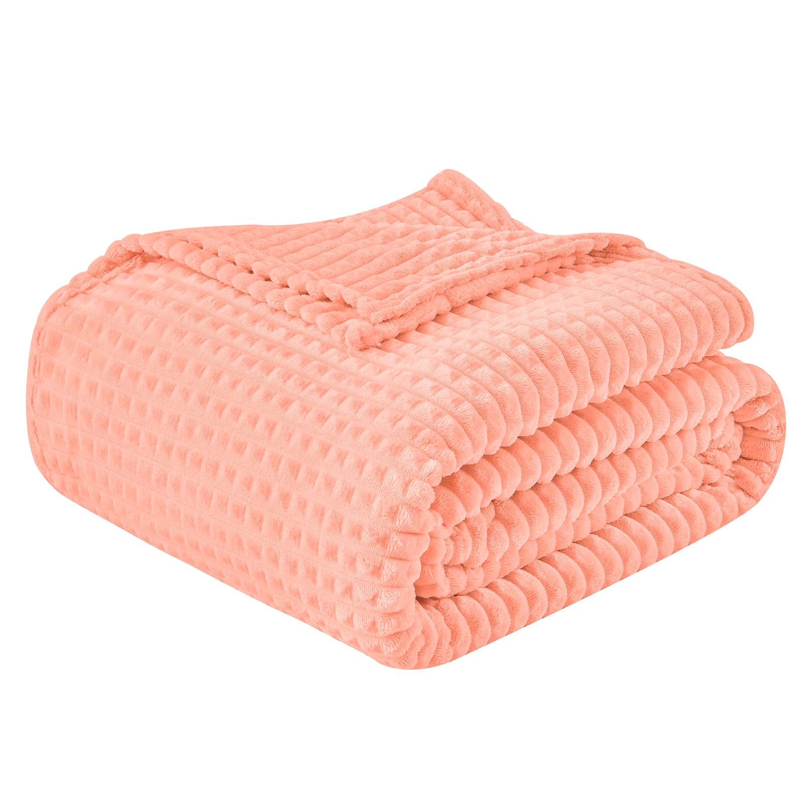 Emme Fleece Blanket Twin Size Luxury Flannel For Couch Bed Sofa Chair, Soft, Plush, Warm And Cozy Blanket With Geometric Grid De