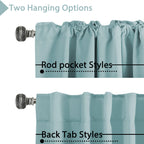 H.Versailtex Blackout Curtains Thermal Insulated Window Treatment Panels Room Darkening Blackout Drapes For Living Room Back Tab/Rod Pocket Bedroom Draperies (2 Panels, Mineral Blue, 52 X 45 Inch)