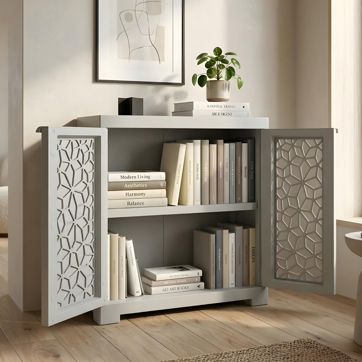 Nilkamal Freedom Star Small (FMSSTAR) 2 Shelves Plastic Bookshelf with 3Year Warranty| Multipurpose Storage Cabinet & Book Rack