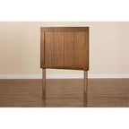 Baxton Studio Patwin Modern and Contemporary Transitional Ash Walnut Finished Wood Twin Size Headboard