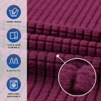 Kekuou Stretch Loveseat Sofa Cover Slipcover,Couch Covers For 2 Cushion Couch Sofa (55'-79') Furniture Protector Sofa With Ela
