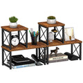 Honiter 2 Sets Desk Shelf, Desktop Organizer Shelf, 2 Tier Independent Stackable Desktop Shelves, Desktop Office Storage Rack Di