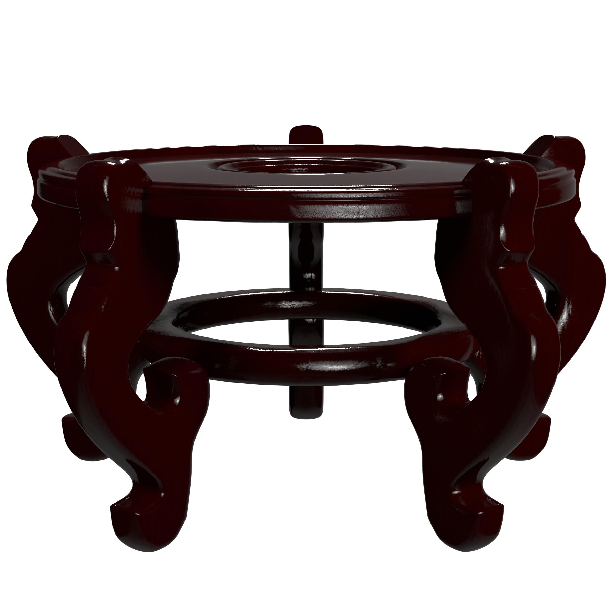 Red Lantern Rosewood Fishbowl Stand - Size 10.5 in. Base Diameter