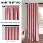 Miulee Velvet Curtains 84 Inches 2 Panels - Luxury Blackout Curtains For Girls Bedroom Nursery Living Room Thermal Insulated Super Soft Window Drapes Rod Pocket & Back Tab, Blush Pink, W52 X L84 Inch