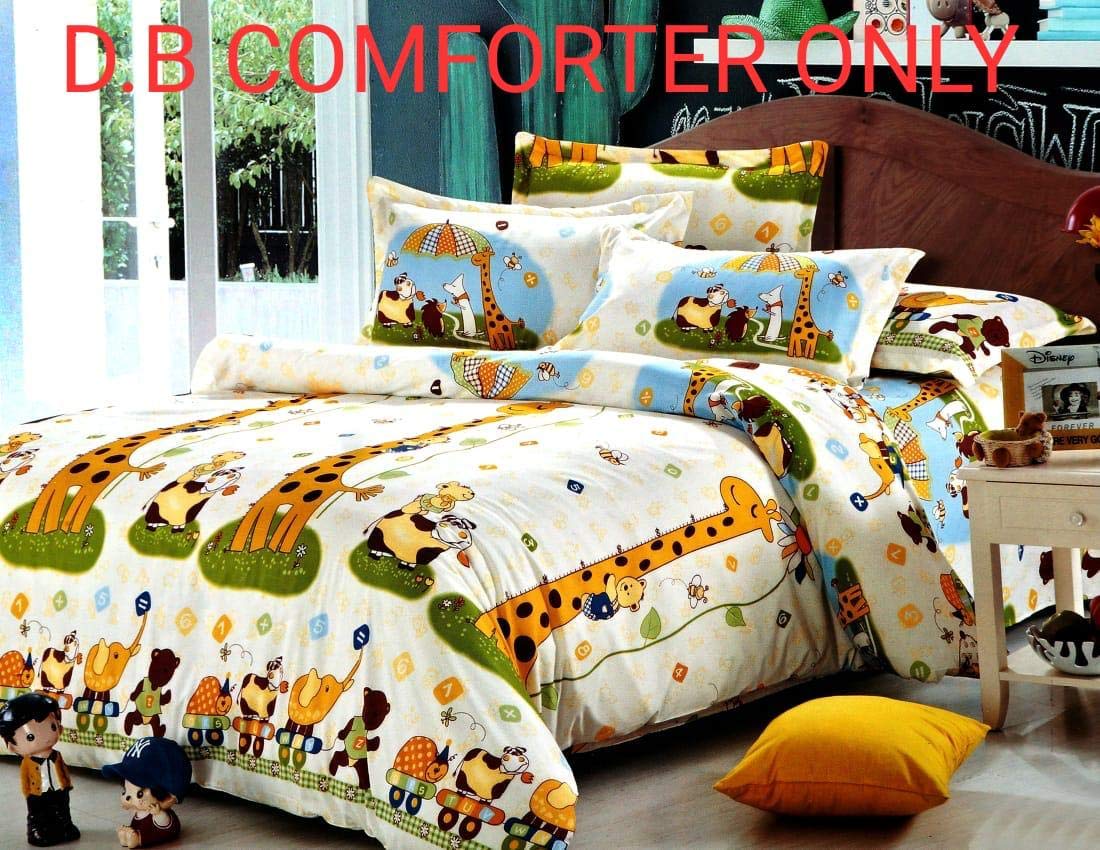 Riftree Glace Cotton 300 Tc Microfiber Kids Double Bed Comforter 90 X 100 Inches Or 229 X 254 Cms (Multi)
