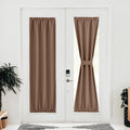 NICETOWN French Door Curtain Set of 1 - Farmhouse Style Dual Rod Pocket Blackout Door Curtain for Privacy Window Drapery Includi