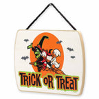 Open Road Brands Disney Trick Or Treat Halloween Hanging Wood Wall Decor - Spooky Halloween Sign Featuring Huey, Dewey And Louie