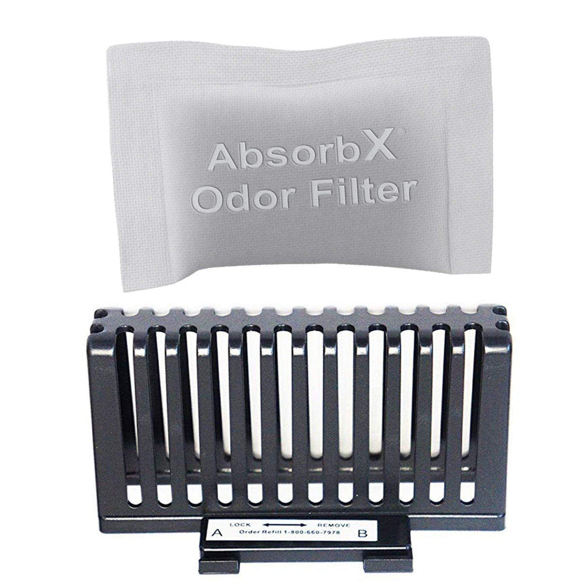 SensorCan AbsorbX Odor Filter Kit for Automatic 13 Gallon Touchless Sensor Trash Can, Includes Compartment and One Natural Carbo