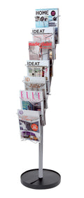 Alba Wire Floor Standing Literature Display, 7 Compartments, 59.1 x 15 x 15 (DDFIL7S)