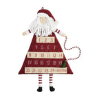Mud Pie Children's Christmas Santa Advent Calendar, Red, 25' x 17'