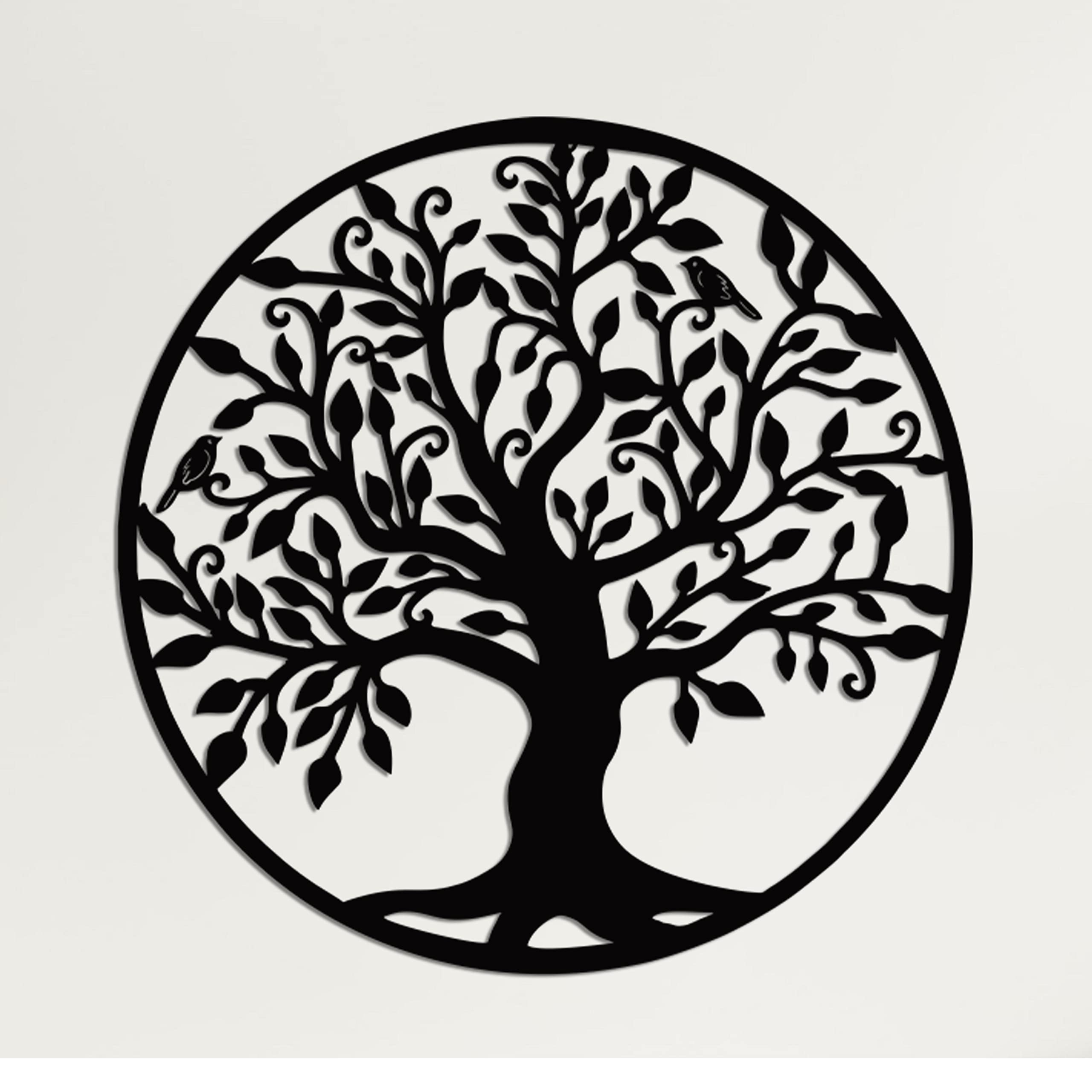 DEKADRON Metal Wall Art - Tree of Life - Family Tree Metal Wall Decor Home Office Decoration Bedroom Living Room D  cor (28 W x 
