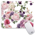 Armanza Square Mouse Pad Floral Roses,Personalized Premium-Textured Custom Mouse Mat Design,Washable Mousepad Lycra Cloth,Non-Sl