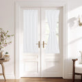 NICETOWN 100% Blackout Curtains for French Front Door, White Thermal Insulated Privacy Door Curtains and Drapes Blinds for Sight