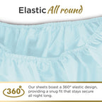 Destiny Crescent Bedding Twin Xl 100% Microfiber Double Brushed Sheet Set - Extra-Soft & Wrinkle-Free - 15'' Deep Pockets, 39''