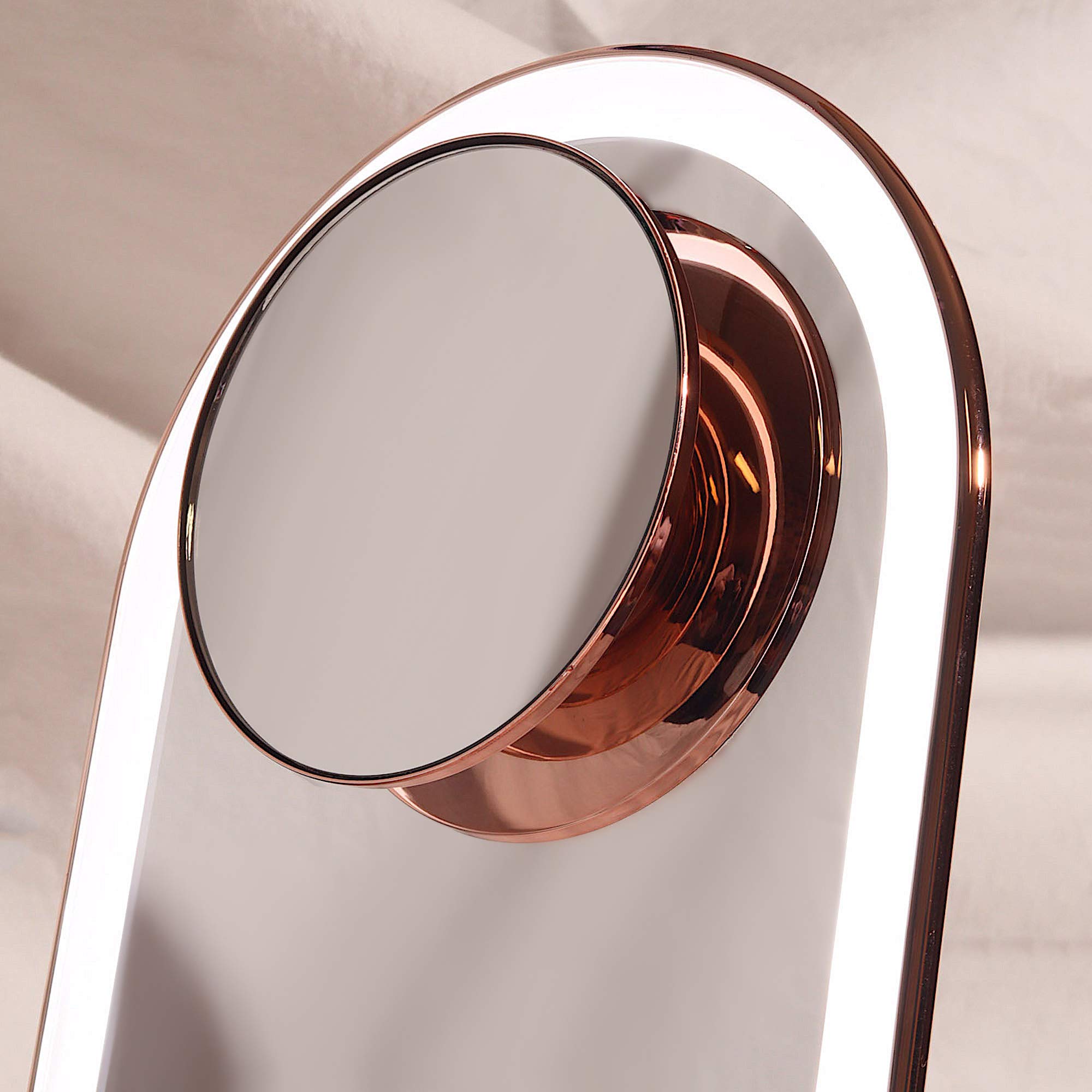 Fancii Lara Detachable 10X Magnifying Mirror, Magnetic Attachment - Compatible Vera Vanity Mirrors (not Included) - Lara (Rose G