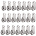Eyech 40pcs Zinc Alloy Hardware Oval Closet Rod End Supports 16mm x 30mm Wardrobe Flange Bracket Holder