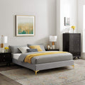 Modway Mod6307Lgr Sutton King Performance Velvet Bed Frame, Light Gray