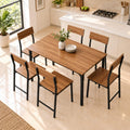 Forecrafts 6 Seater Dining Table Set | Wooden Dining Table With 6 Chairs | Dining Table Set Of 6 | Rectangular Dining Table For