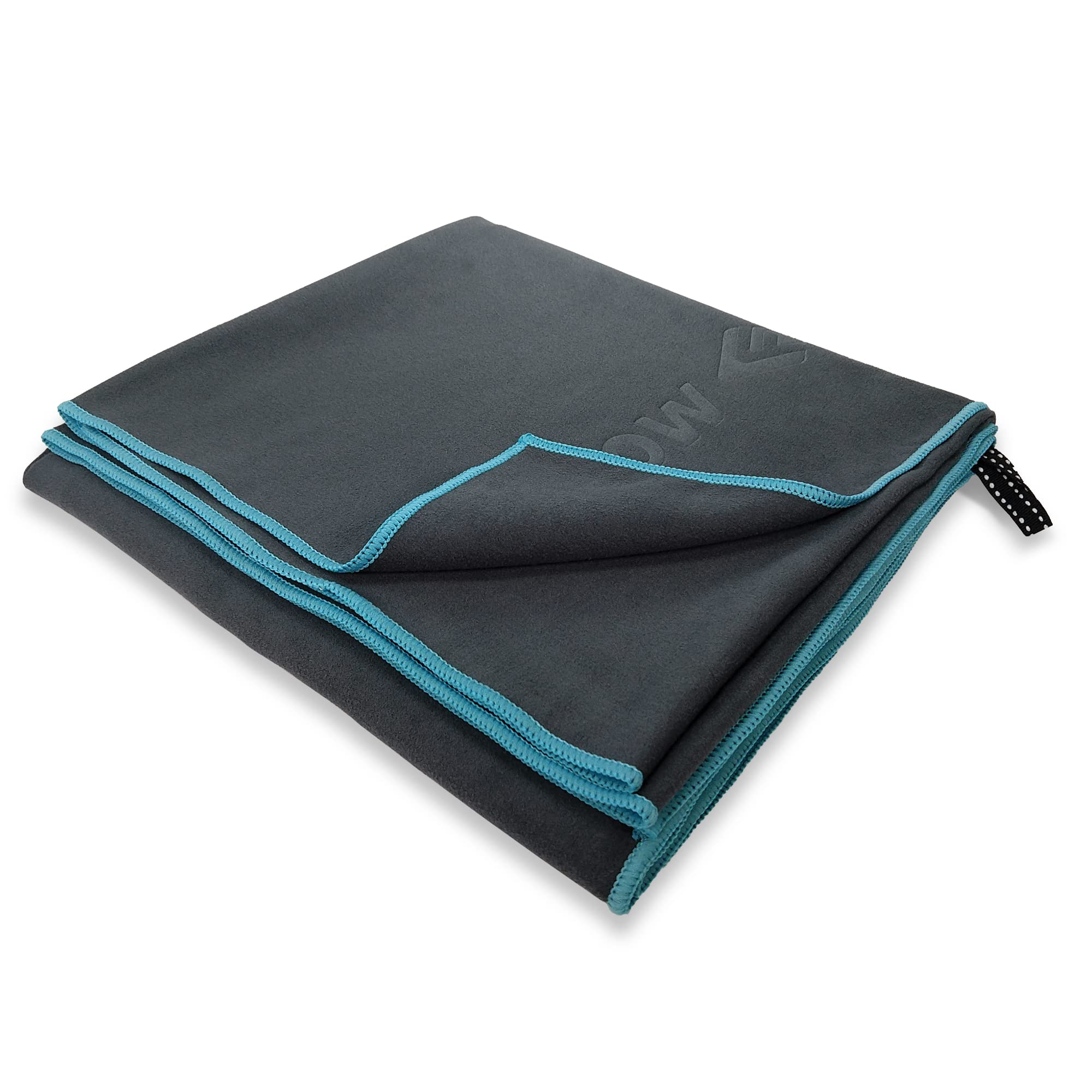 Flow Swim Gear Hydro Sport Towel Microfiber Quick Dry Gray Large 60" x 30"