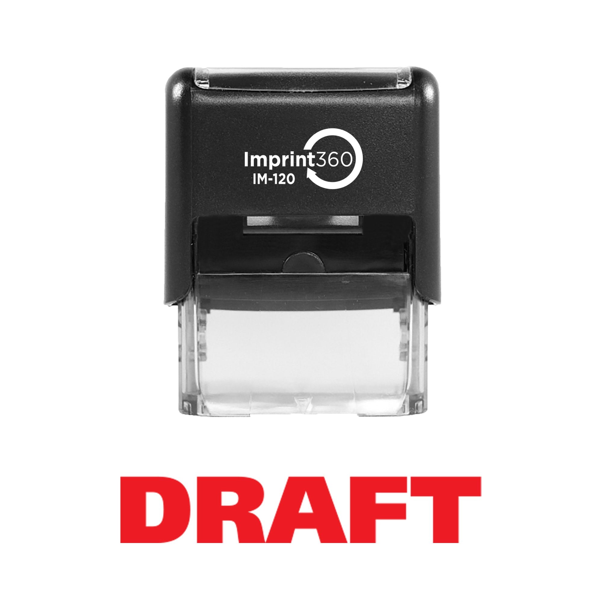 Supply360 As-Imp1006 - Draft, Heavy Duty Commerical Quality Self-Inking Rubber Stamp, Red Ink, 9/16 ' X 1-1/2 ' Impression Siz