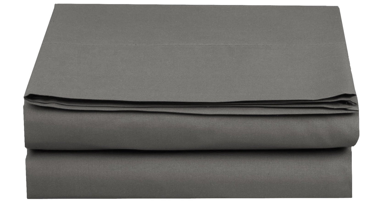 Luxury Flat Sheet On Amazon Elegant Comfort Wrinkle-Free 1500 Premier Hotel Quality 1-Piece Flat Sheet, Full Size, Grey