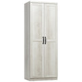 HOMCOM 63 2-Door Kitchen Pantry, Freestanding Storage Cabinet with 5-Tier Shelving and 2 Adjustable Shelves for Dining Room, Ant