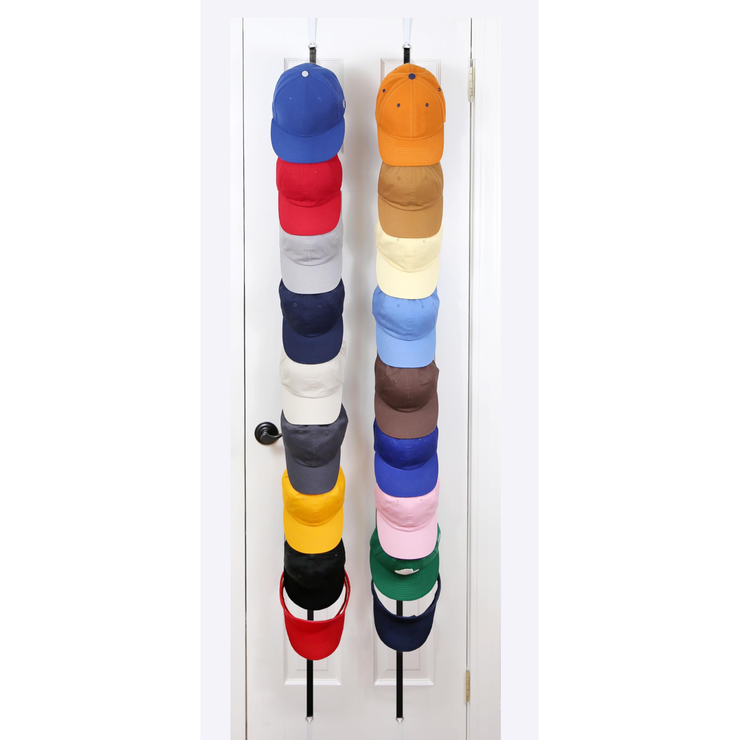 Perfect Curve Hat Organizer CapRack | Over-The-Door Hat Rack and Organizer | Baseball Cap Rack | Hat Rack for Door | Cap Organiz