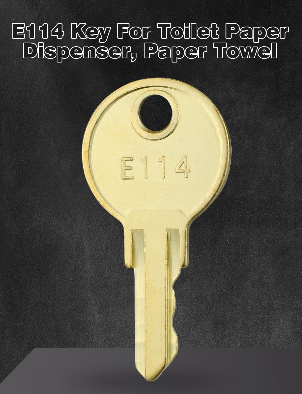 Mellbree E114 Toilet Paper Dispenser Keys - 10 Pack, Nickel Material, Gold Color Replacement Keys