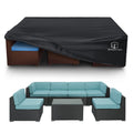 Startwo Patio Furniture Covers Waterproof, 500D Heavy Duty Outdoor Furniture Cover For Sectional Sofa, Patio Table Cover, 90'X64'X28', Black