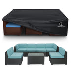 Startwo Patio Furniture Covers Waterproof, Anti-Uv Tear-Resistant Heavy Duty Outdoor Furniture Cover For Sectional Sofa, Patio Table Cover, 78'Lx62'Wx30'H, Black
