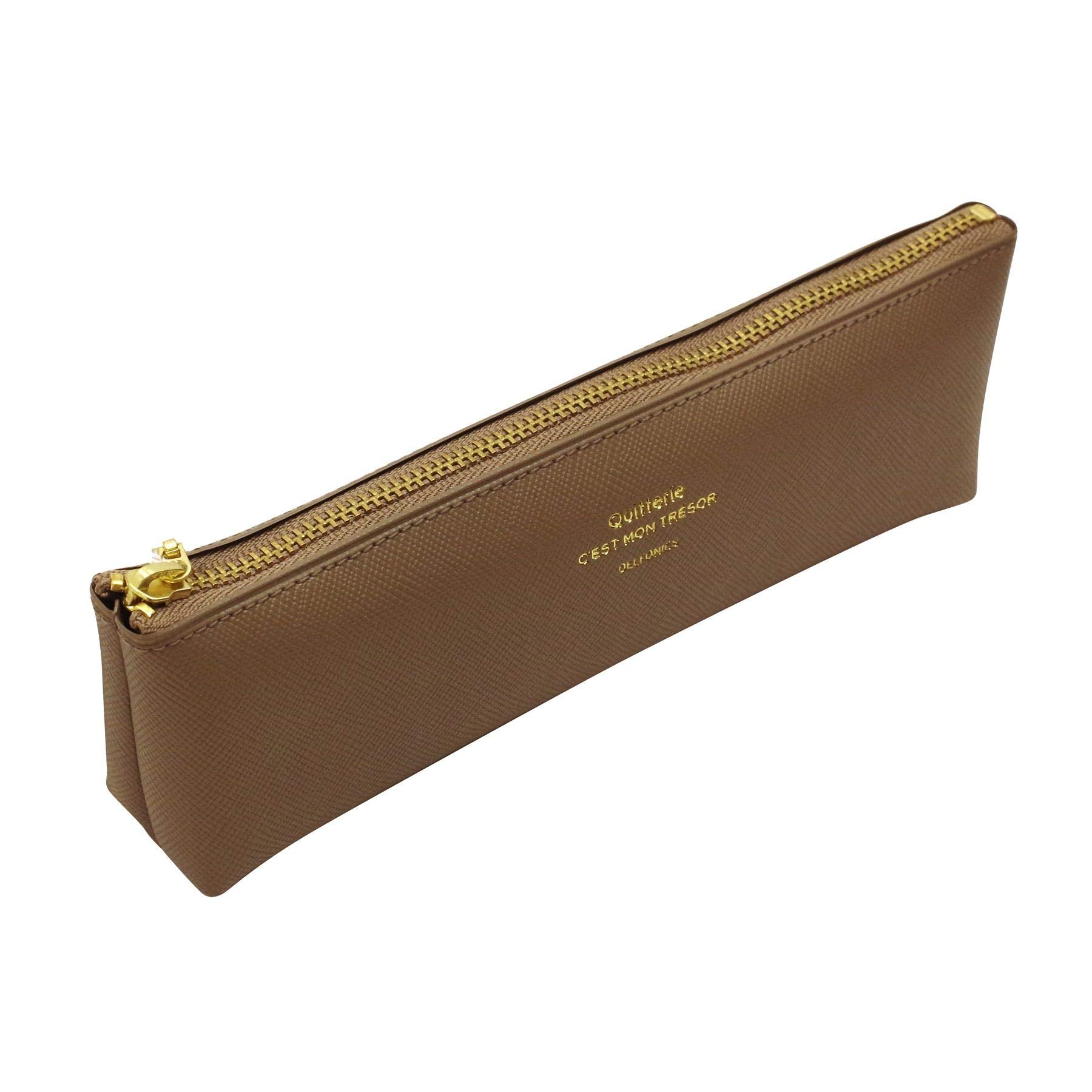 [Delfonics] 500222 Quitterie Pencil Case Greige Pencil Holder Pen Case Pouch