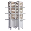 HomeRoots 63 x 10 x 71 Traditional White, Wood, Shutter - Screen