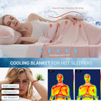 Cooling Blanket For Hot Sleepers Queen Size, Marchpower Arc-Chill Cool Blanket With Double-Sided Design, Japanese Cooling Fiber
