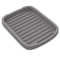 ZAPPOWARE Silicone Sponge Holder -soap Tray - 5.9  X 4.33 , 1-Pack (Gray)