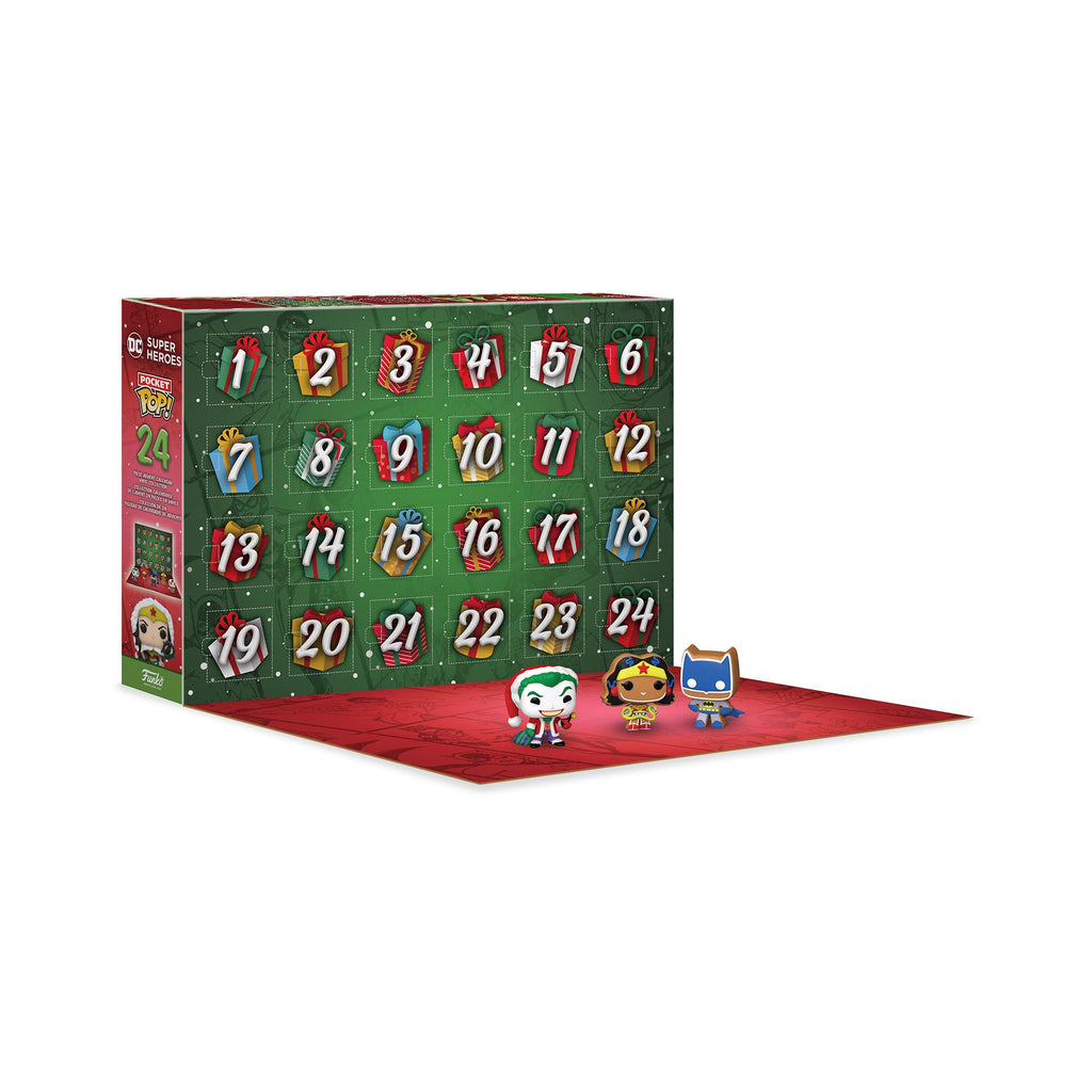 Funko Advent Calendar: DC Super Heroes 2023 - Superman - 24 Collectible Vinyl Figures - Multicolor - Model 73077 - Holiday Gift for Kids