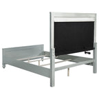 Coaster Home Furnishings Gunnison Modern Classic Leatherette Upholstered California King Size LED Panel Bed Frame 63-inch Headboard Silver Metallic 223211KW