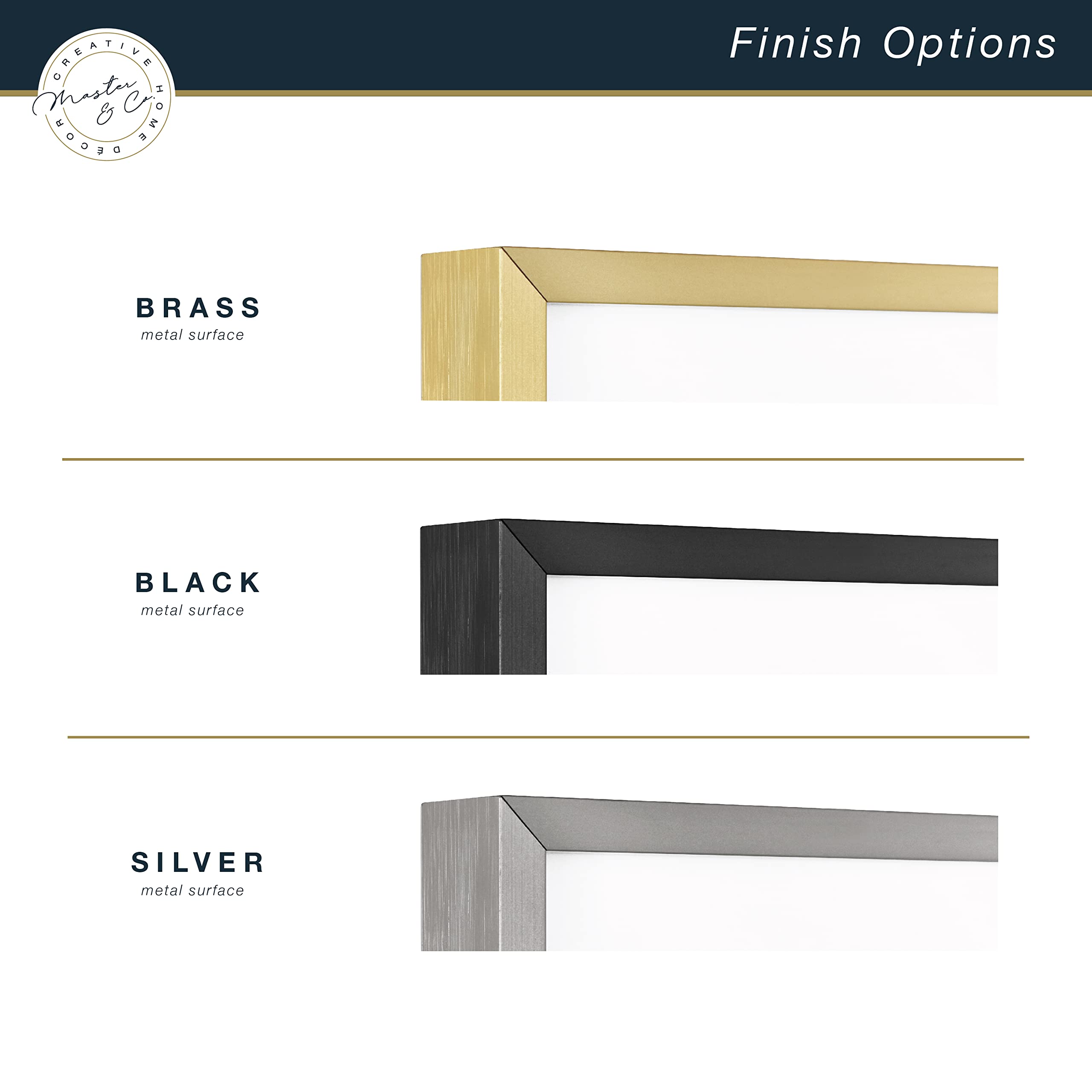 Mcs Master & Co. Foundry Metal Gallery Wall Frame, Dark Silver, 16 X 24 In Without Mat