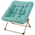 Oakham Comfy Chair For Adults, Soft Faux Fur Folding Lounge For Bedroom Living Room Dorm Rooms Flexible Reading Chair For Teens Kids, X-Large Foldable (Faux Fur-Mint)