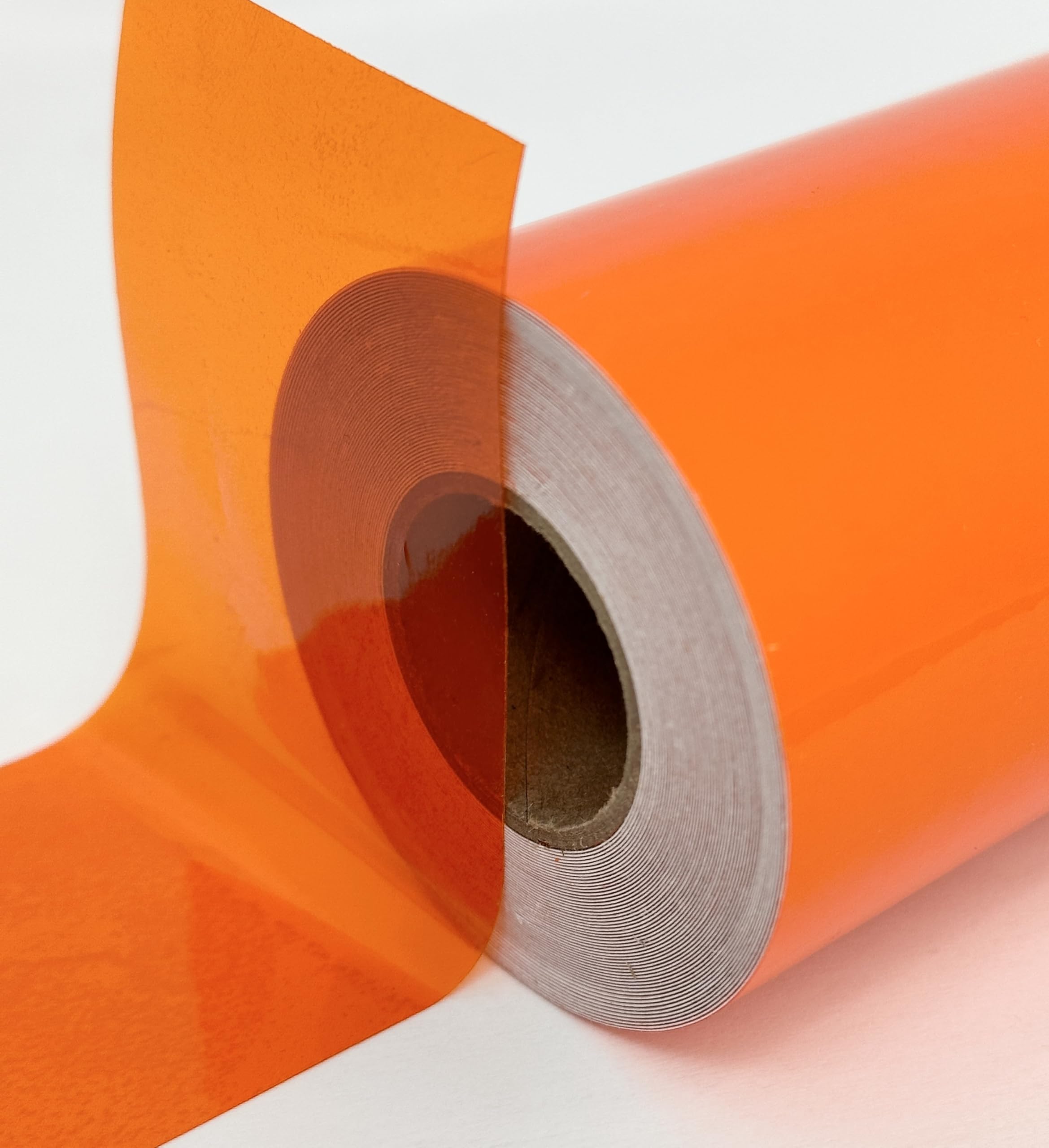Transparent Vinyl Tape With Self-Adhesive. (2 Inch X 25 Ft, Orange)