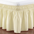 Rimela Bed Skirt Queen Size 14 Inch Drop, Wrap Around Elastic Bedskirt Solid Microfiber Luxury Hotel Quality Fabric, Easy To Ins